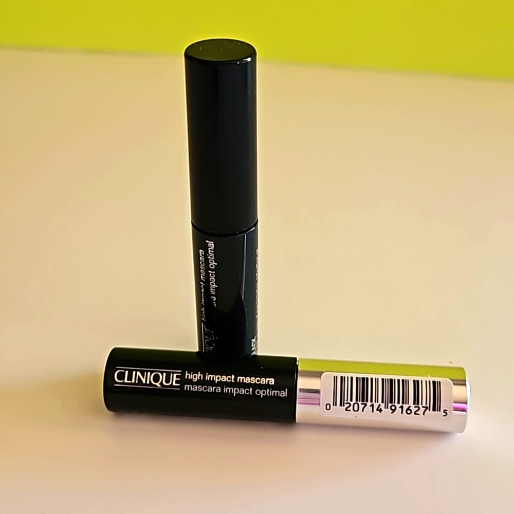 NWT Clinique black high impact mascara minis .14 oz each